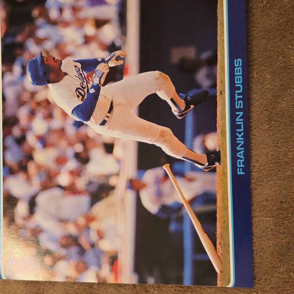 VINTAGE Franklin Stubbs Baseball Action Poster